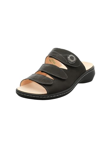 THINK! Damen CAMILLA chromfrei gegerbte nachhaltige Pantolette, SCHWARZ/KOMBI 0000 von Think!