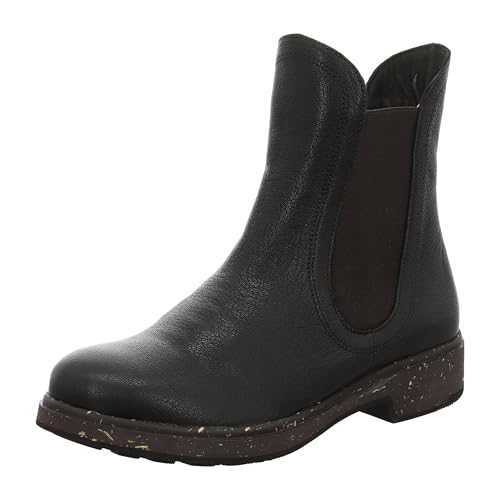 THINK! Damen COGITA chromfrei gegerbte nachhaltige Chelsea Boots, 0000 SCHWARZ, 41.5 EU von Think!