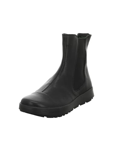 Think COMODA Damen chromfrei gegerbte nachhaltige Chelsea Boot Stiefelette, SCHWARZ 0020, 38 EU von Think