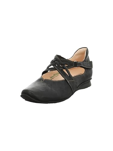 Think! Damen CHILLI chromfrei gegerbte nachhaltige Halbschuhe, SCHWARZ 0000 von Think!