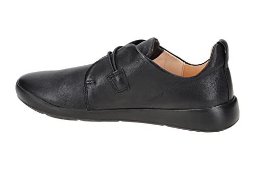 THINK! Damen DUENE chromfrei gegerbte nachhaltige Wechselfußbett Slipper, 0000 SCHWARZ, 42 EU von Think!