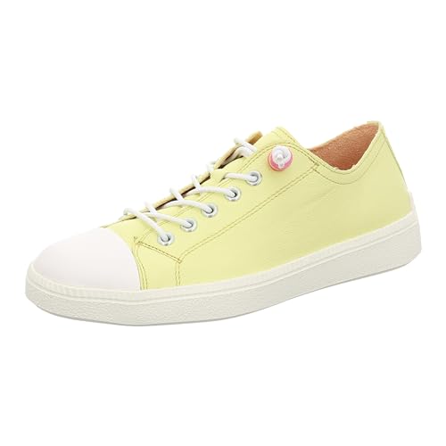 Think! Damen DUENE chromfrei gegerbte nachhaltige Wechselfußbett Sneaker, Creme, EU von Think!