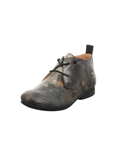 Think GUAD2 Damen chromfrei gegerbte nachhaltige Halbschuhe, SCHWARZ/Kombi 9000, 42.5 EU von Think