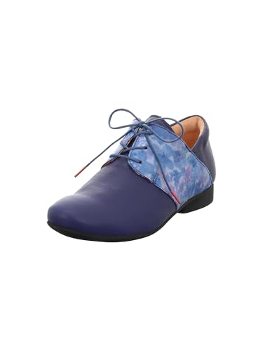Think! Damen GUAD2 chromfrei gegerbte nachhaltige Halbschuhe, Indigo/Kombi 8000 von Think