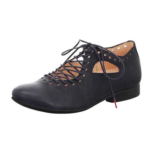 Think! Damen GUAD2 chromfrei gegerbte nachhaltige Halbschuhe, Navy 8010 von Think