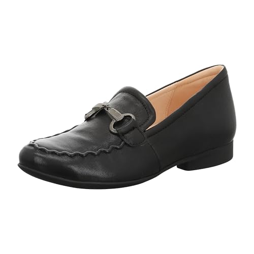 Think! Damen GUAD2 chromfrei gegerbte nachhaltige Halbschuhe, SCHWARZ 0000 von Think!