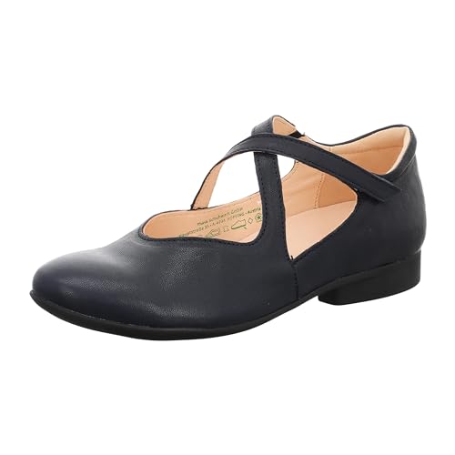 Think Damen GUAD2 chromfrei gegerbte nachhaltige Wechselfußbett Ballerinas, Navy 8040, 37 EU von Think