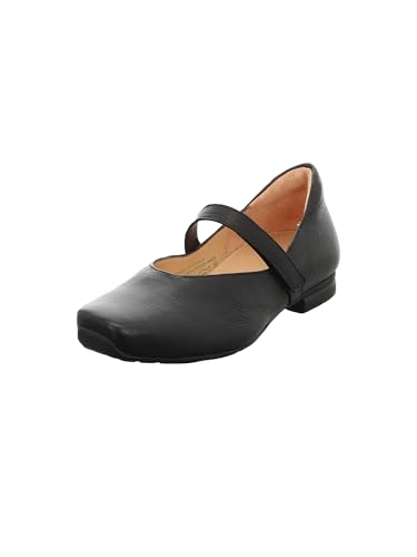 Think! Damen Gaudi chromfrei gegerbte nachhaltige Halbschuhe, SCHWARZ 0000 von Think!