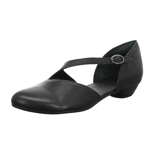 Think! Damen Grace Nachhaltige Ballerinas, Schwarz 0000, 42 EU von Think!