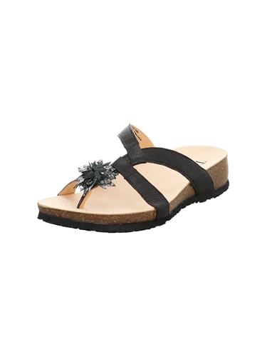 Think! Damen JULIA chromfrei gegerbte nachhaltige Pantolette, SCHWARZ/KOMBI 0010 Think! Damen JULIA chromfrei gegerbte nachhaltige Pantolette, SCHWARZ/KOMBI 0010 von Think!