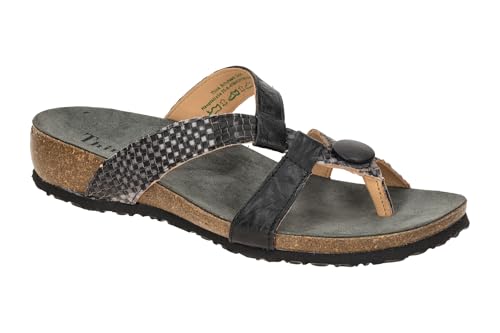 Think! Damen JULIA chromfrei gegerbte nachhaltige Pantolette, SCHWARZ/KOMBI 9220 Think! Damen JULIA chromfrei gegerbte nachhaltige Pantolette, SCHWARZ/KOMBI 9220 von Think!