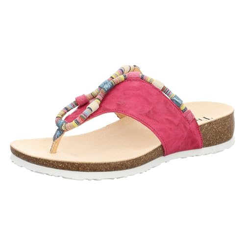Think! Damen JULIA chromfrei gegerbte nachhaltige Pantolette, FUXIA/KOMBI 5040 von Think!