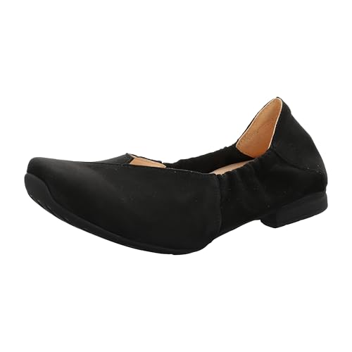 Think! Damen GAUDI chromfrei gegerbte nachhaltige Halbschuhe, SCHWARZ 0000 von Think!