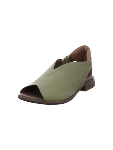 Think! Damen KAMAA chromfrei gegerbte nachhaltige Sandale, OLIVE 7000 von Think!