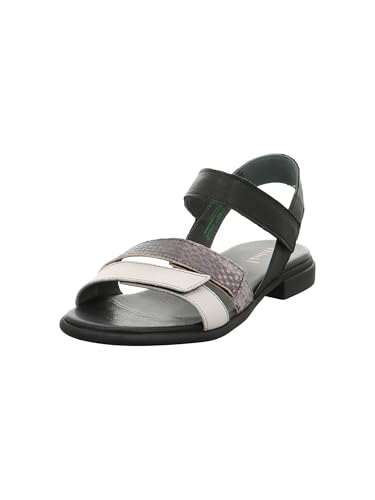 Think! Damen KAMAA chromfrei gegerbte nachhaltige Sandale, SCHWARZ/KOMBI 0010 von Think!