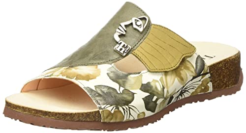 THINK! Damen Mizzi nachhaltige Hausschuh Pantolette, 7040 Salbei/Kombi, 36 EU von Think!