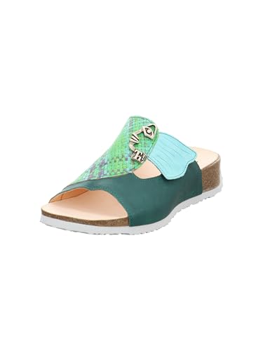 Think! Damen Mizzi chromfrei gegerbte nachhaltige Pantolette, Atlantic/Kombi 7090 von Think!
