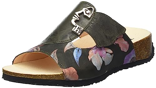 Think! Damen Mizzi Nachhaltige Hausschuh Pantolette, 9100 Olive Kombi, 46 EU von Think!