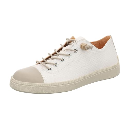 Think Damen TURNA chromfrei gegerbte nachhaltige Wechselfußbett Sneaker, Bianco/Kombi 1010, 40.5 EU von Think!