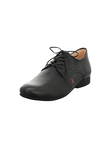 Think! Damen GUAD2 chromfrei gegerbte nachhaltige Halbschuhe, SCHWARZ 0030 von Think!