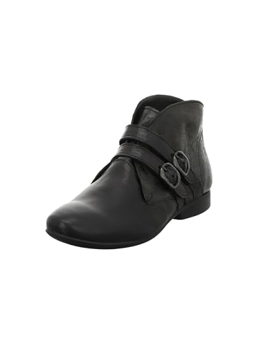 Think GUAD2 Damen chromfrei gegerbte nachhaltige Stiefelette, SCHWARZ/Kombi 0010, 37.5 EU von Think!