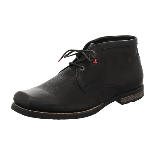 THINK! Herren GURU chromfrei gegerbte Lodenfutter Schnürhalbschuhe, 0000 SCHWARZ, 47 EU von Think!