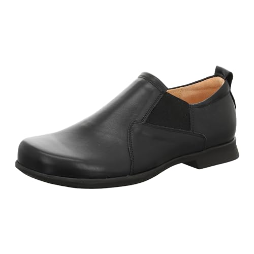 Think Herren Pensa chromfrei gegerbte nachhaltige Wechselfußbett Schnürhalbschuhe, Schwarz 0000, 43.5 EU von Think!