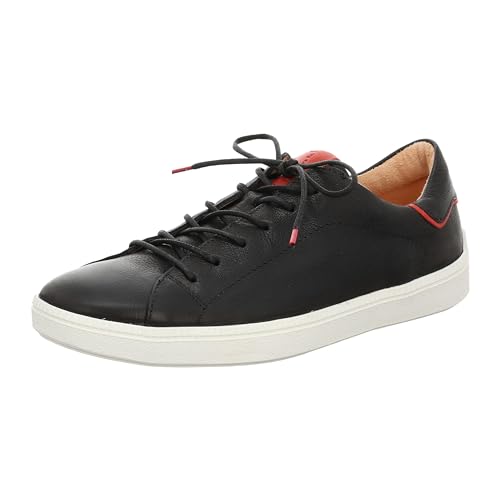 Think Herren TURNA chromfrei gegerbte nachhaltige Wechselfußbett Sneaker, Schwarz/Kombi 0000, 40 EU von Think!