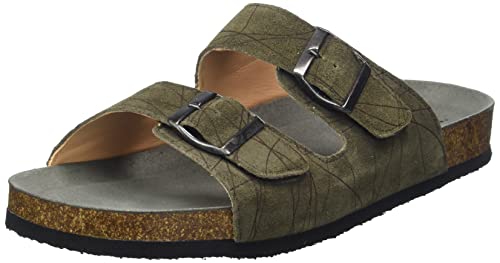 THINK! Herren WOLFI nachhaltige Pantolette Hausschuh, 7020 Slate, 45 EU von Think!