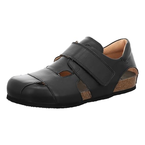 Think Herren WOLFI chromfrei gegerbte nachhaltige Sandale, Schwarz 0010, 43 EU von Think!