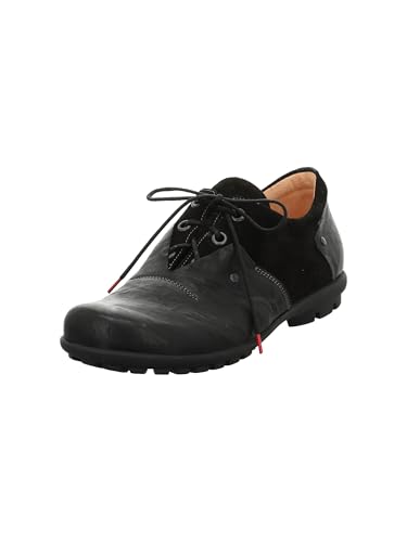 Think! Herren KONG chromfrei gegerbte nachhaltige Halbschuhe, SCHWARZ/KOMBI 0000 von Think!