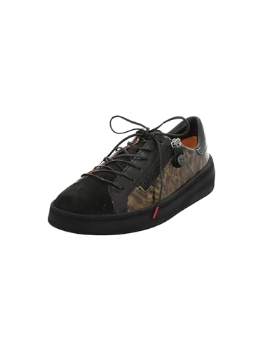 Think Kumi Damen chromfrei gegerbte nachhaltige Sneaker, SCHWARZ/Kombi 0010, 37 EU von Think