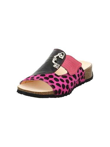 Think Mizzi Damen chromfrei gegerbte nachhaltige Pantolette, Fuxia/Kombi 9260, 46 EU von Think!