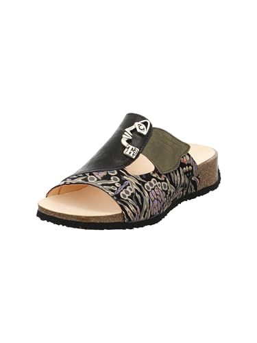 Think Mizzi Damen chromfrei gegerbte nachhaltige Pantolette, Multicolour/Kombi 9230, 40 EU von Think!