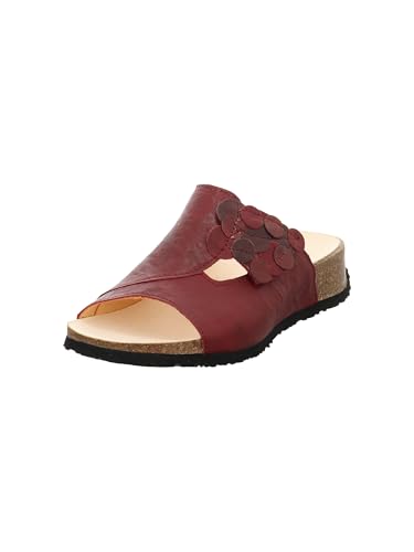 Think Mizzi Damen chromfrei gegerbte nachhaltige Pantolette, Rosso/Kombi 5020, 42 EU von Think!
