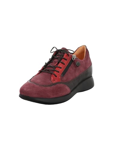 Think Nuvola Damen chromfrei gegerbte nachhaltige Sneaker, Merlot/Kombi 5000, 41 EU von Think!