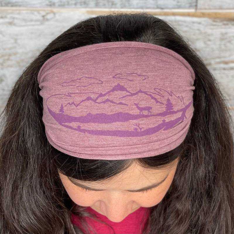 Feder, Stirnband, Helllila, Yoga Band, Wanderband, Breites Jersey Baumwolle, Wanderer, Naturliebhaber, Wald, Wald Feder, Stirnband, Helllila, Yoga Band, Wanderband, Breites Jersey Baumwolle, Wanderer, Naturliebhaber, Wald, Wald von ThinkGreene