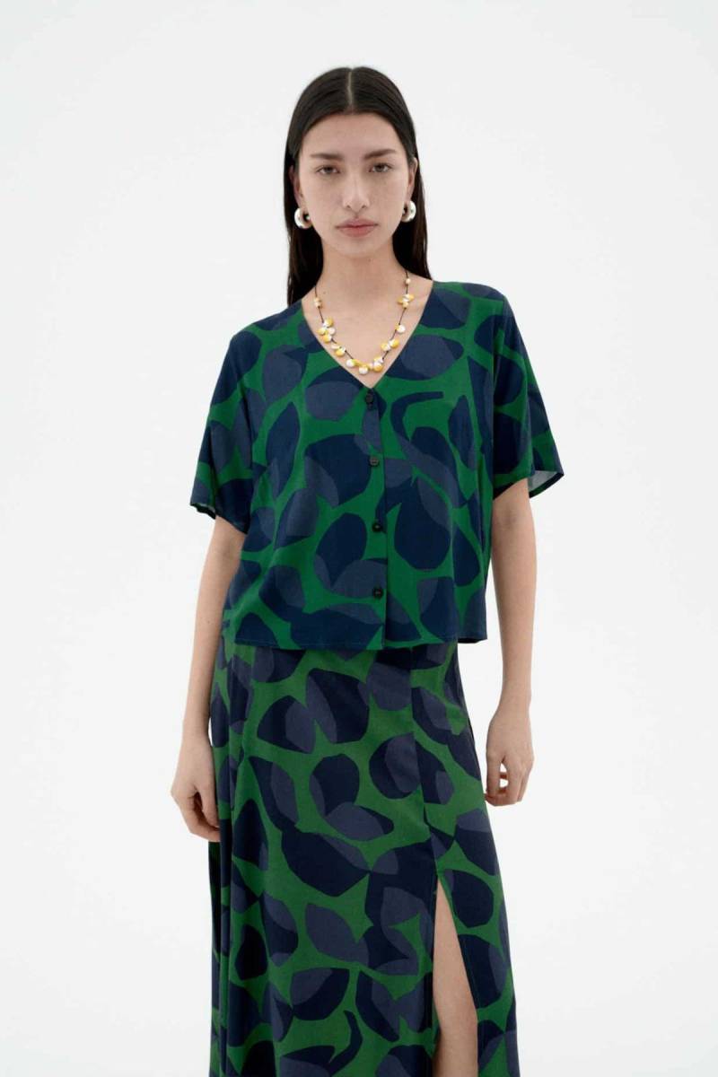 Bluse Libelula Leaf von Thinking MU