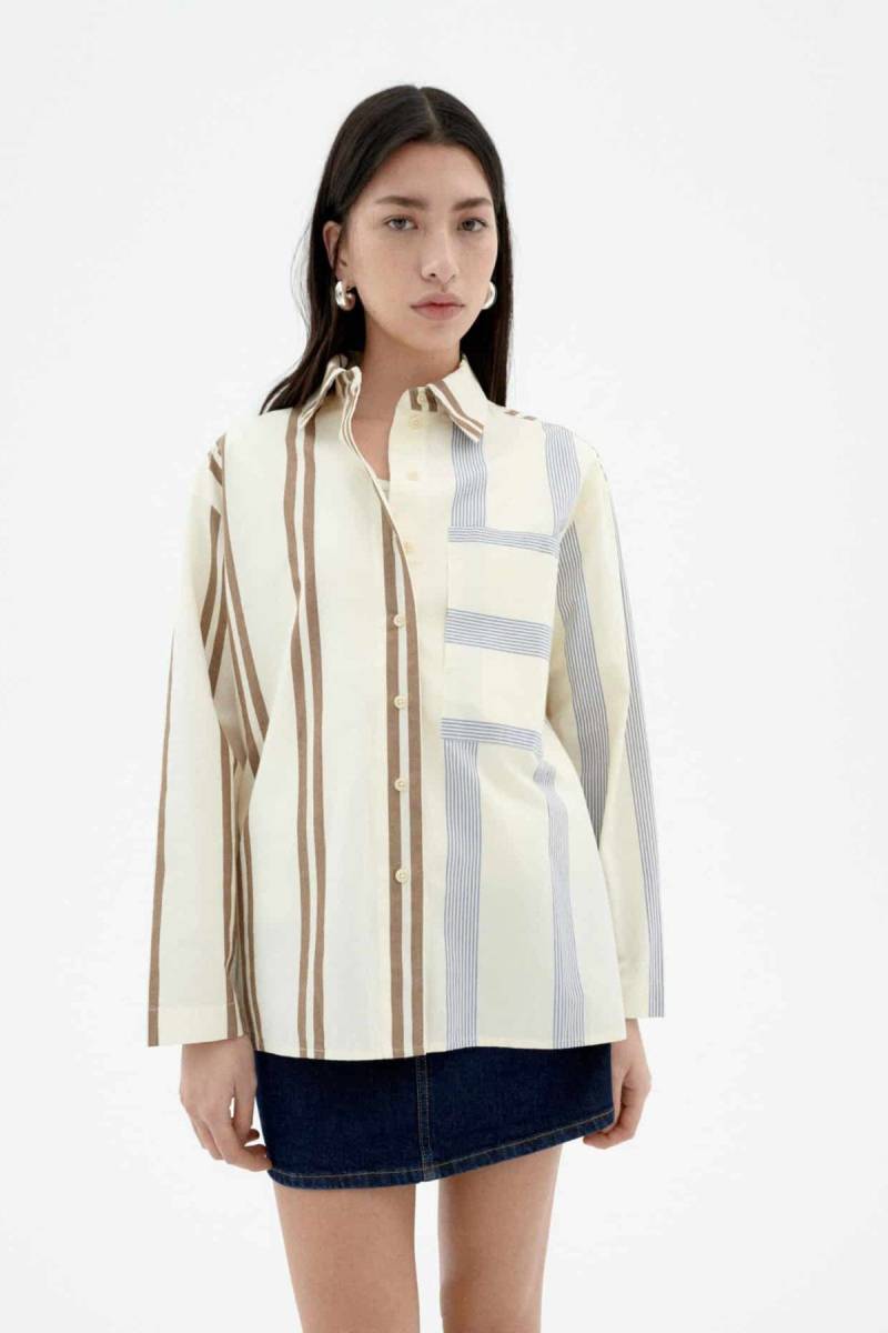 Bluse Marcelle Stripes Off White von Thinking MU