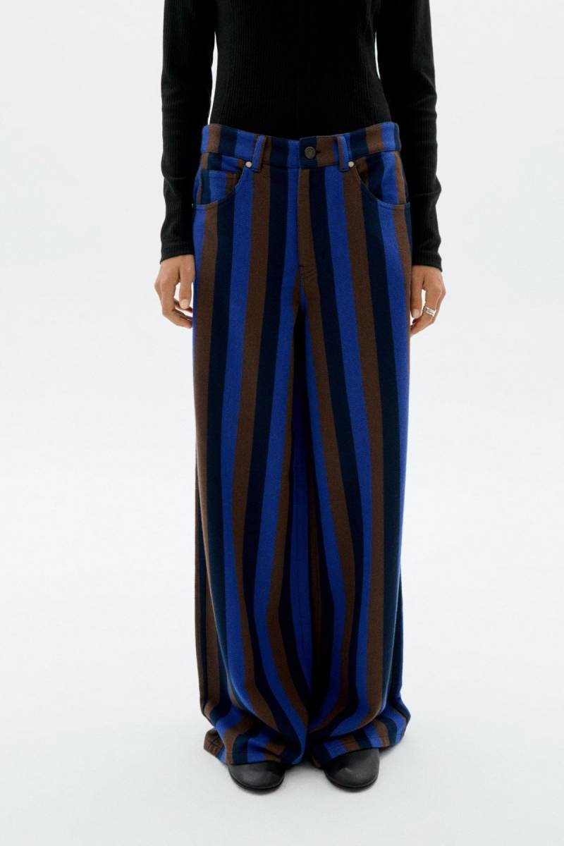 Hose Hedda Blanket Stripes Blau von Thinking MU