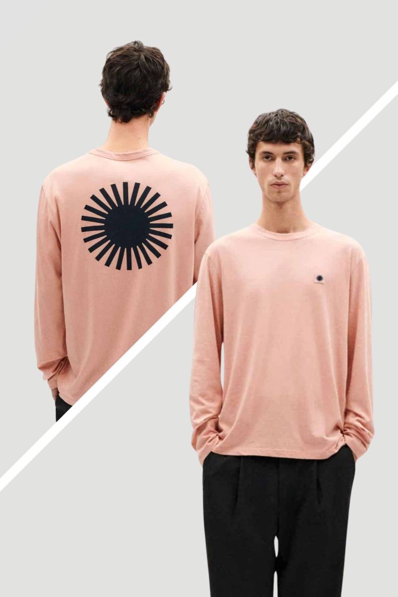 Longsleeve Emilio Sol Contrast Rosa von Thinking MU
