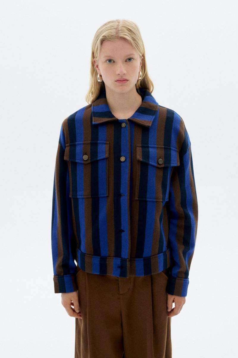 Overshirt Frans Striped Blau von Thinking MU