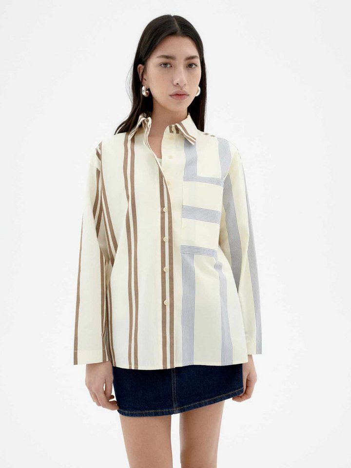 Thinking Mu Langarmbluse Poplin Stripes Marcelle Blouse von Thinking Mu