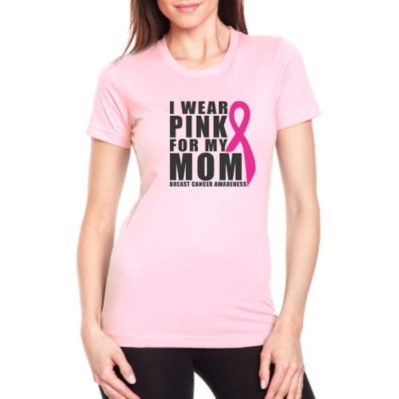 Ich Trage Rosa Für Meine Mutter Brustkrebs Bewusstsein Shirt, Überlebende T-Shirt, Oktober Pink Ribbon Unterstützung Überlebende, Frauen T-Shirt von ThinkingOutLoudTees