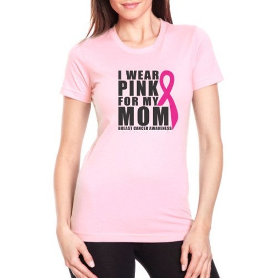 Ich Trage Rosa Für Meine Mutter Brustkrebs Bewusstsein Shirt, Überlebende T-Shirt, Oktober Pink Ribbon Unterstützung Überlebende, Frauen T-Shirt von ThinkingOutLoudTees