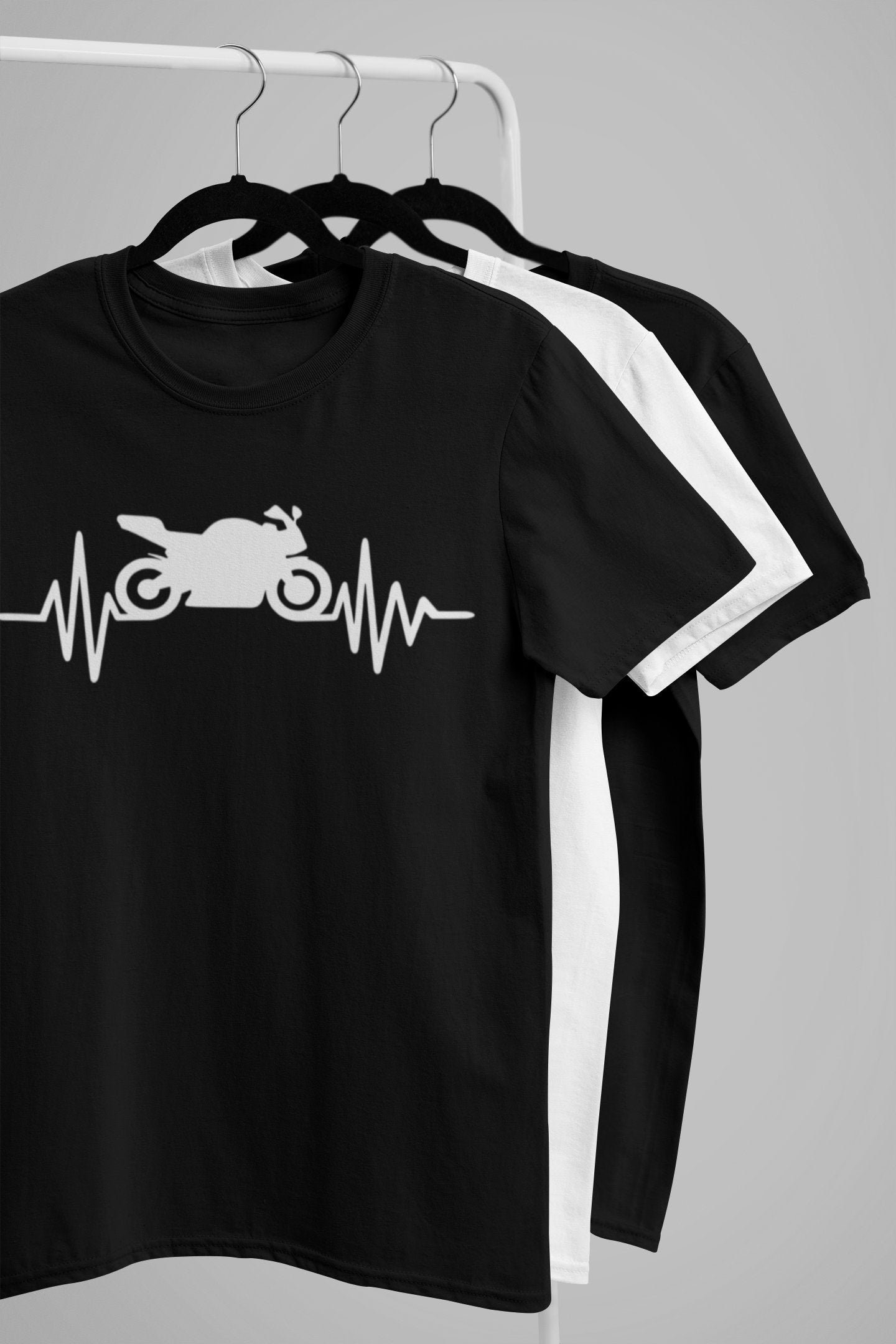 Sport Fahrrad Herzschlag Unisex Oder Damen Shirts. Motorradhemden. Biker Geschenk Für Ihn. Sie. Shirts von ThinkingOutLoudTees