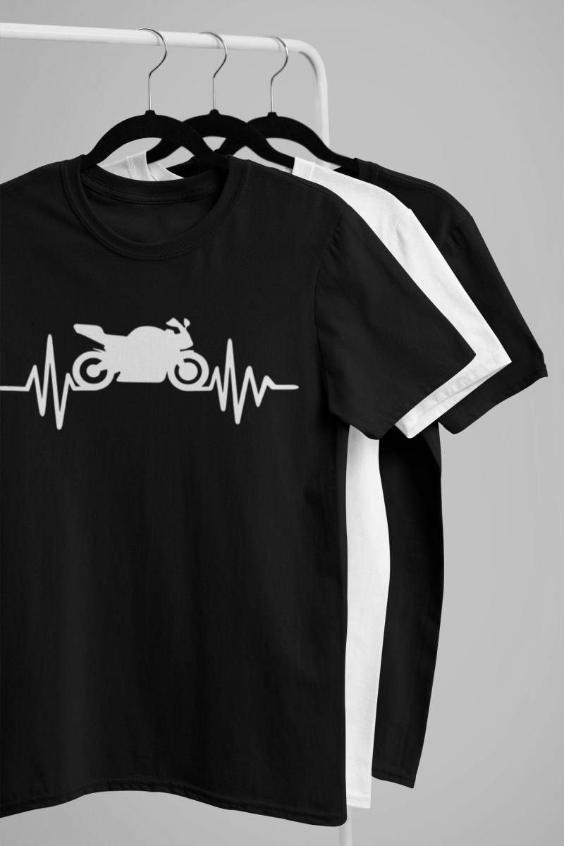 Sport Fahrrad Herzschlag Unisex Oder Damen Shirts. Motorradhemden. Biker Geschenk Für Ihn. Sie. Shirts von ThinkingOutLoudTees