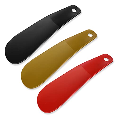 Thinp 3 Stück Schuhlöffel,16cm Schuhanzieher,Kunststoff Schuhlöffel Klein,Schuhanzieher Kurz,Mini Schuhlöffe mit Löchern zum Aufhängen,Ergonomischer Form Shoe Horn,für Herren Damen Kinder Senioren von Thinp