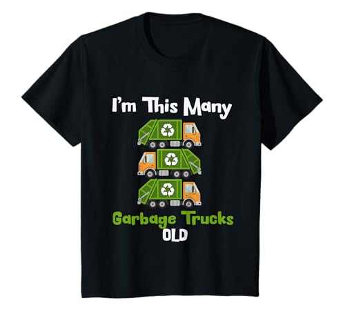 Kinder Lustiger Müllwagen zum 3. Geburtstag für Jungen I'm This Many T-Shirt Kinder Lustiger Müllwagen zum 3. Geburtstag für Jungen I'm This Many T-Shirt von Third Birthday Garbage Truck Party Kids Tee