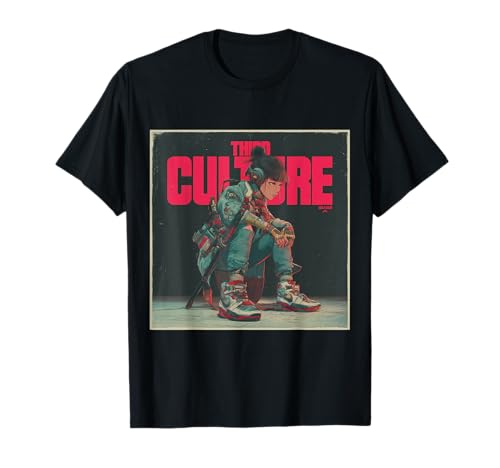 Cyberpunk-Samurai-MÄDCHEN T-Shirt Cyberpunk-Samurai-MÄDCHEN T-Shirt von Third Culture